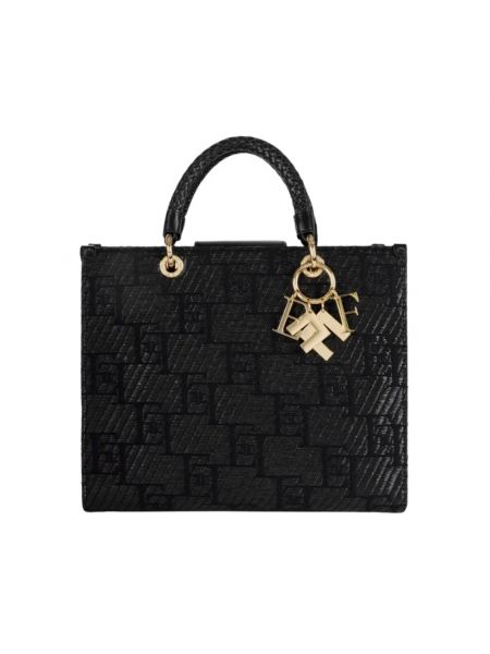Shopper handtasche mit taschen Elisabetta Franchi schwarz