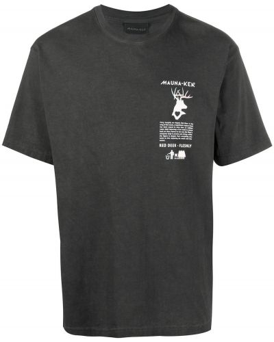 Camiseta con estampado Mauna Kea negro