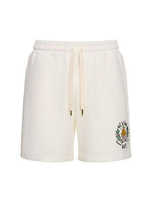 Pantaloncini di cotone in jersey Casablanca bianco