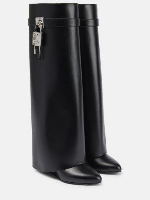 Кожаные сапоги Givenchy черные