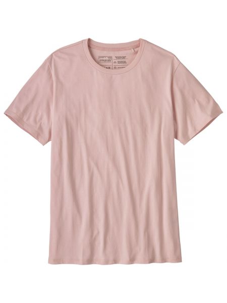 Хлопковая футболка Patagonia розовая