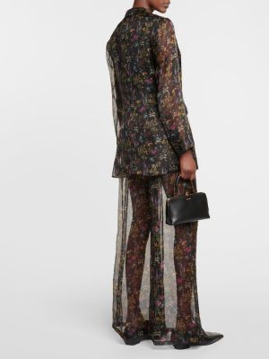 Bluză de mătase cu model floral Max Mara