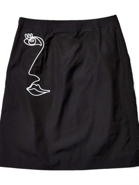 Черная юбка с абстрактным узором Moschino