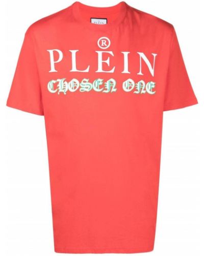 Тениска с принт Philipp Plein червено