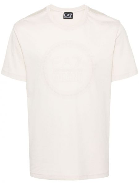 T-shirt mit rundem ausschnitt Ea7 Emporio Armani beige