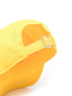 Bavlněný čepice s výšivkou Dsquared2 žlutý