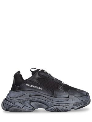 Műbőr bőr sneakers Balenciaga Triple S fekete