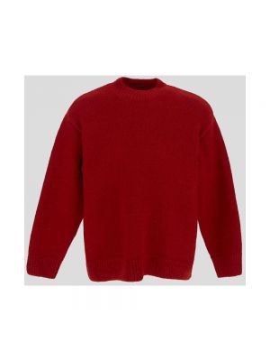 Dzianinowy sweter Jacquemus czerwony
