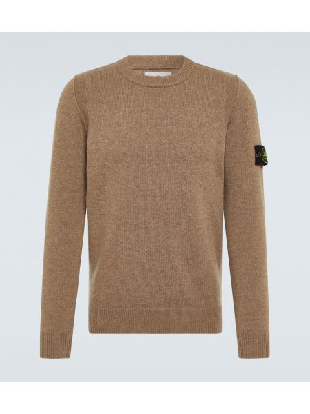 Ull tröja Stone Island brun