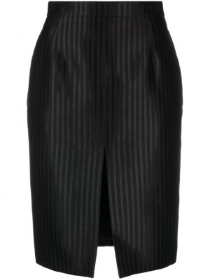 Hedvábné pouzdrová sukně Saint Laurent černé
