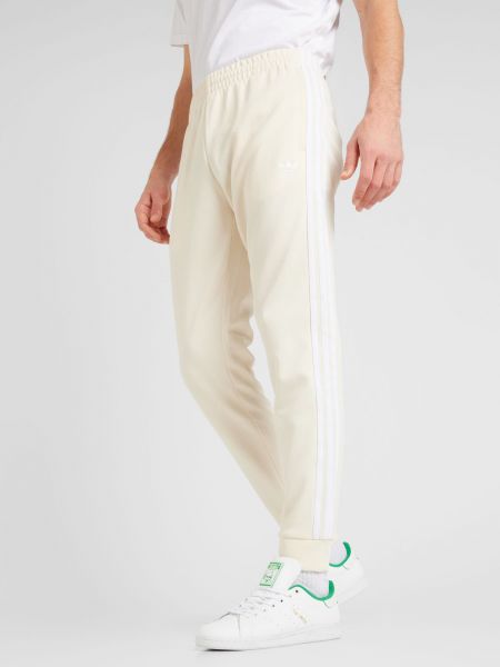 Pantaloni de lână Adidas Originals alb