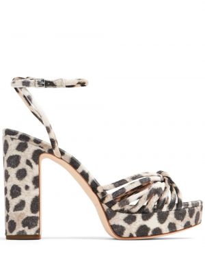 Sandále s potlačou s leopardím vzorom Loeffler Randall