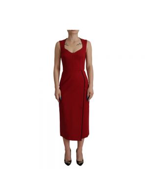 Sukienka midi Dolce And Gabbana czerwona