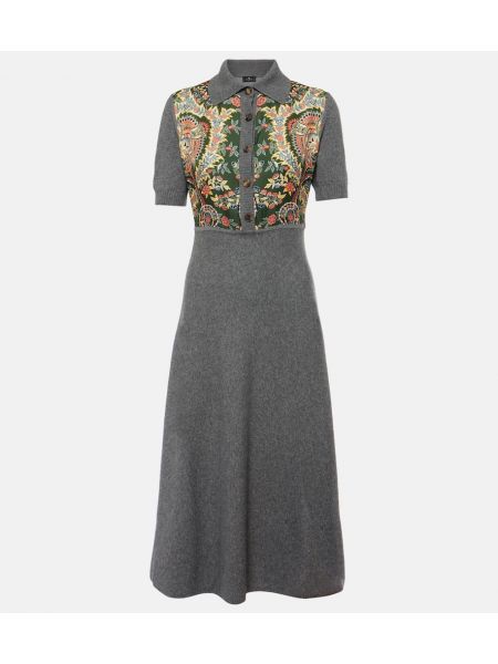 Paisley silke dress Etro grønn