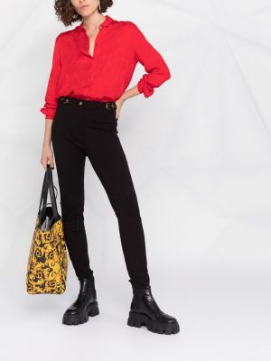 Pantalones slim fit con hebilla Versace Jeans Couture