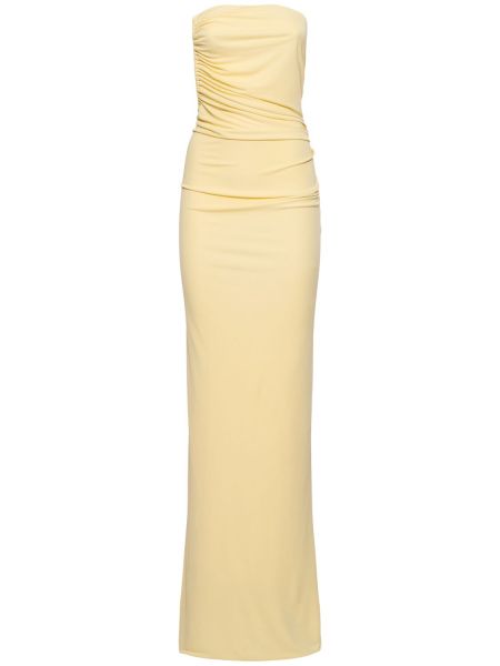 Μάξι φόρεμα Christopher Esber κίτρινο