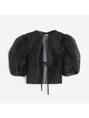 Короткая блузка H&m черная