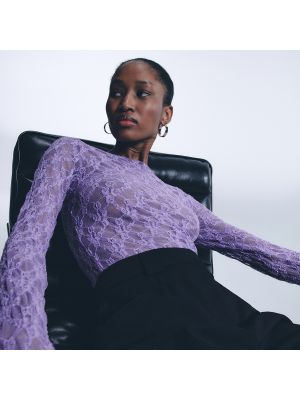 Bluză cu mâneci lungi Reserved violet