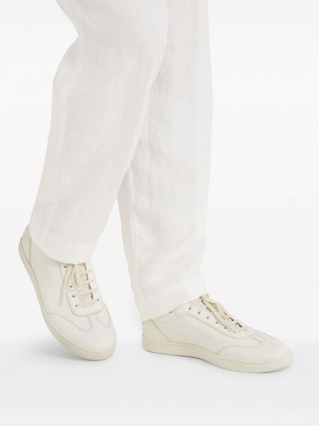 Sneakers di pelle Brunello Cucinelli bianco