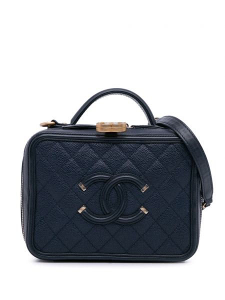 Taška na tašku Chanel Pre-owned modrá