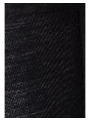 Jedwabne legginsy wełniane z wełny merino Hanro czarne