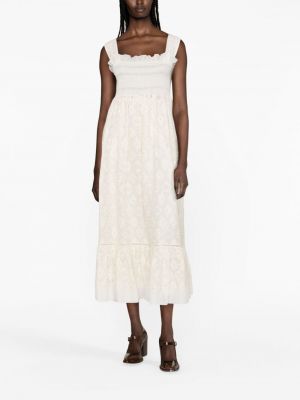 Sukienka midi bawełniana Gucci biała