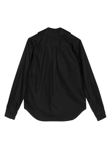 Medvilninė marškiniai su raukiniais Noir Kei Ninomiya juoda