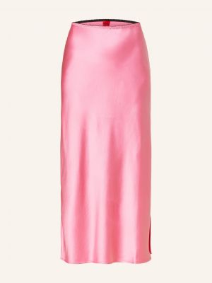Saténové pouzdrová sukně Hugo růžové