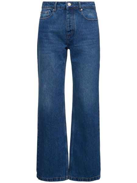 Bomull straight jeans Ami Paris blå