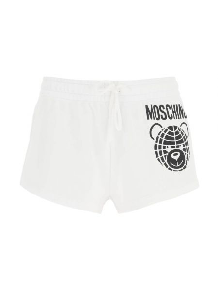 Sport shorts mit print Moschino weiß