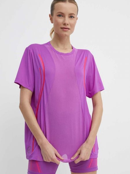 Majica Adidas By Stella Mccartney vijolična