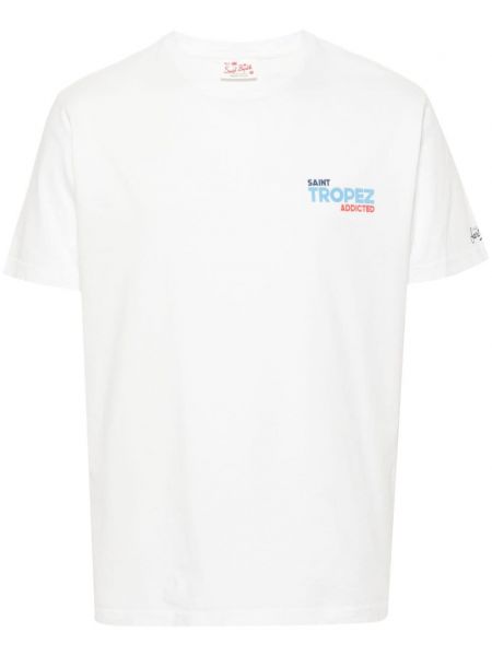 Raštuotas marškinėliai Mc2 Saint Barth balta