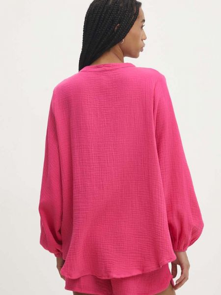 Pamučna košulja Answear Lab ružičasta