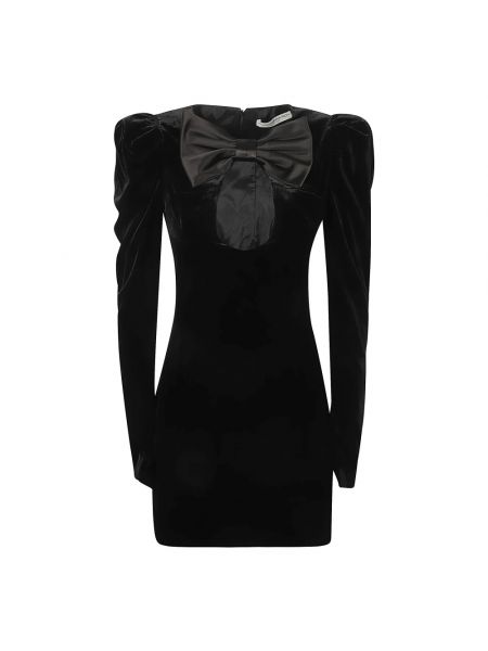 Welurowa sukienka mini Alessandra Rich czarna