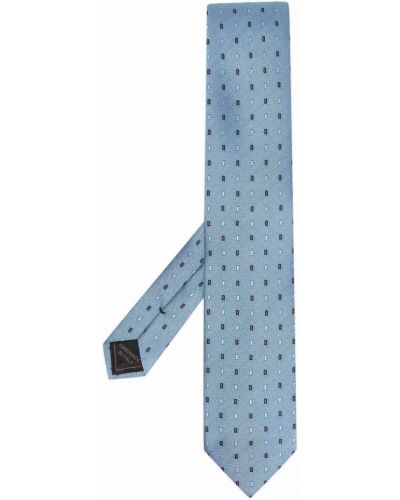 Corbata con estampado geométrico Brioni azul