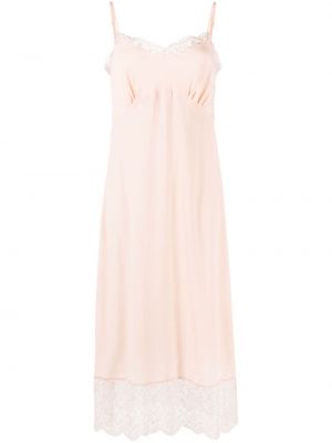 Růžové krajkové šaty Simone Rocha