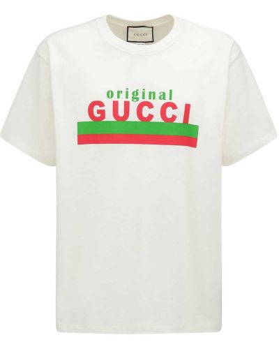 Tricou din bumbac cu imagine Gucci