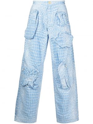Pantaloni Walter Van Beirendonck Pre-owned albastru