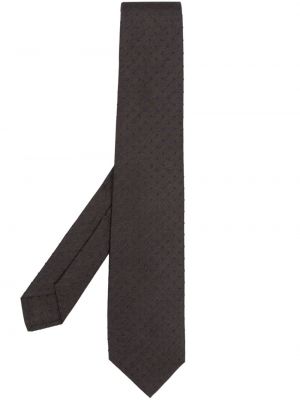 Pikčasta svilena kravata Barba rjava