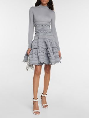 Mini robe en laine Alaïa gris
