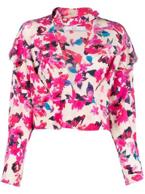 Копринена блуза на цветя с принт Iro