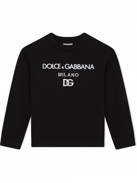 Trykt hettegenser for jenter Dolce & Gabbana Kids svart