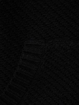 Vlněná mikina s kapucí na zip Sacai černá