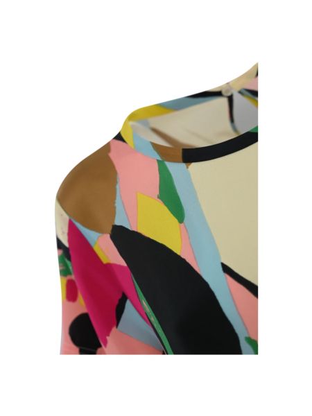 Vestido midi de seda con estampado con estampado abstracto Max Mara Weekend