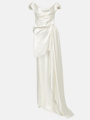 Hodvábne šaty Vivienne Westwood biela
