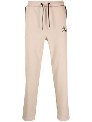 Pantalon de joggings en coton Karl Lagerfeld beige