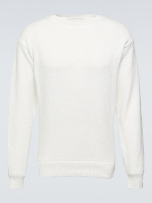 Памучен пуловер Loro Piana бяло