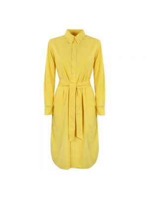 Sukienka koszulowa Ralph Lauren żółta