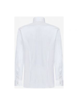 Koszula smokingowa bawełniana Tom Ford biała
