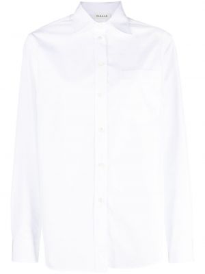 Памучна риза с джобове P.a.r.o.s.h. бяло